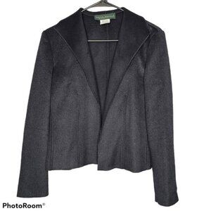 Vintage Harve Benard wool blend open front blazer jacket size 8